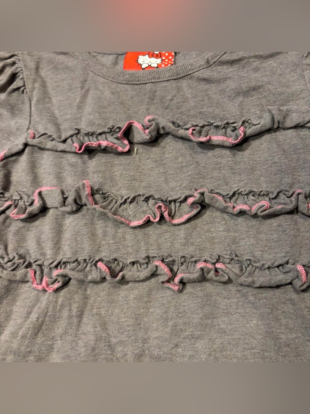 Hello Kitty Girls Ruffle Top! - Picture 3 of 5